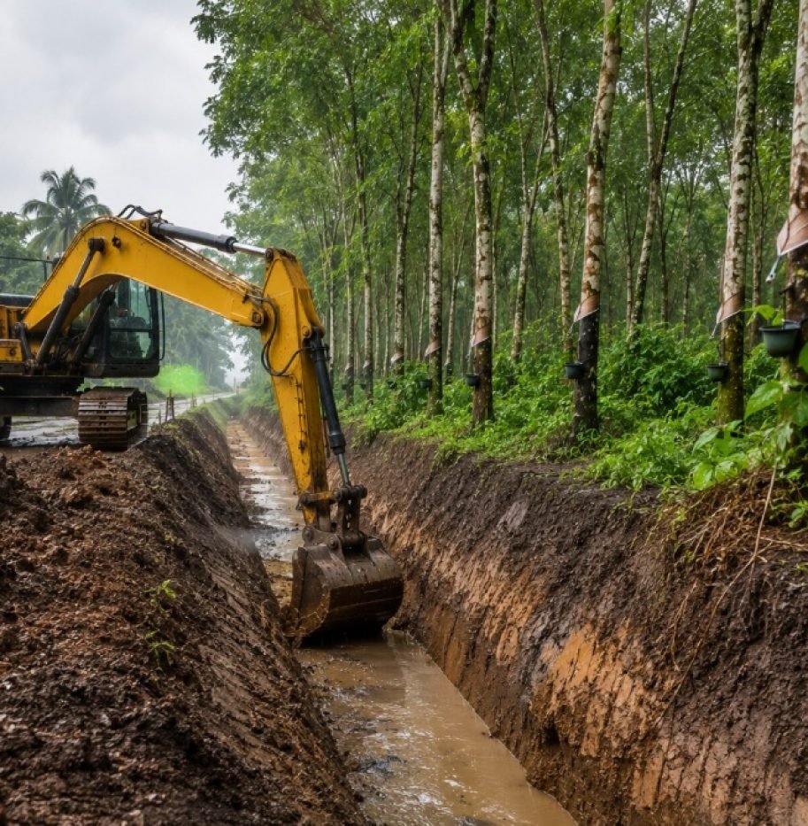 How Excavators Help Manage Monsoon Drainage Projects in Pathanamthitta