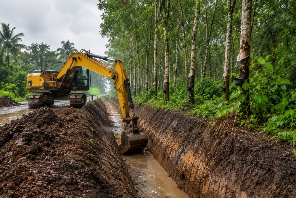 How Excavators Help Manage Monsoon Drainage Projects in Pathanamthitta