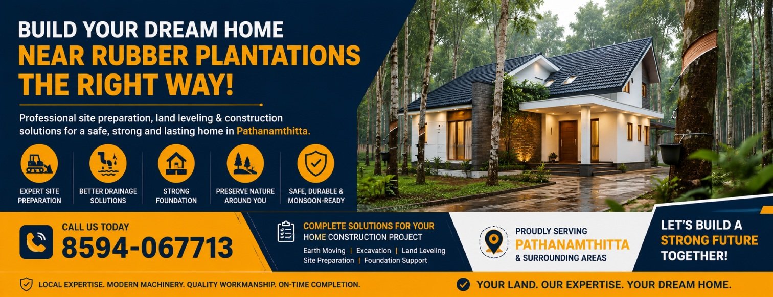 Building a Home Near Rubber Plantations in Pathanamthitta